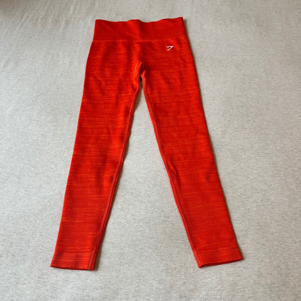 Gymshark Vital Seamless High Rise Leggings Orange Womens‎ Small leggings
